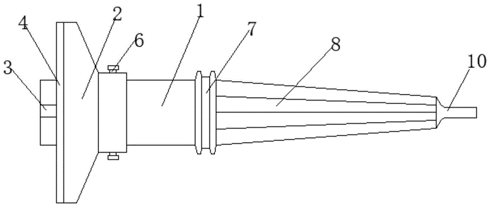 一种带法兰接触面的多棱锥柄刀杆的制作方法