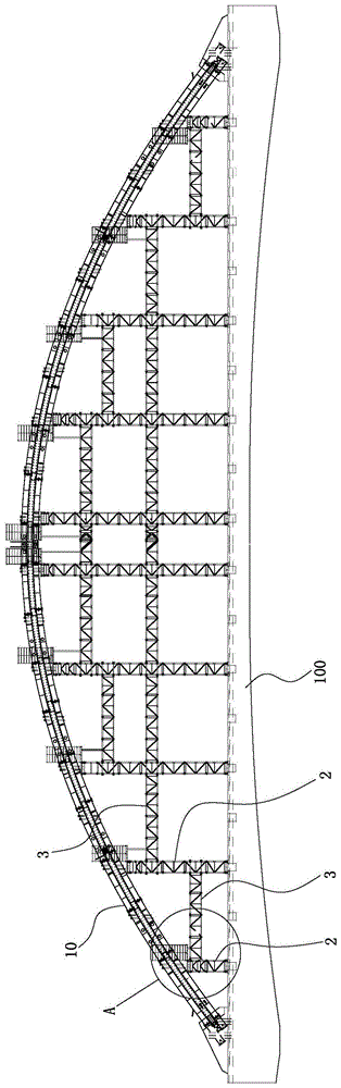 钢管拱原位支架拼装结构的制作方法