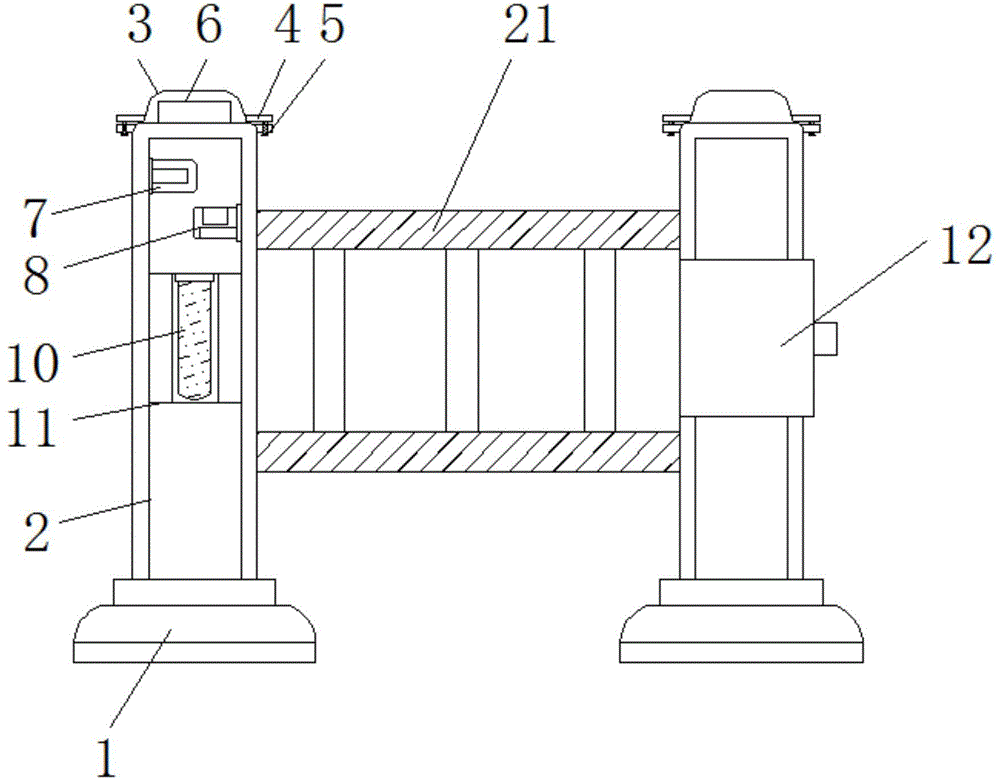 一种环保蓄能发光的公路护栏的制作方法