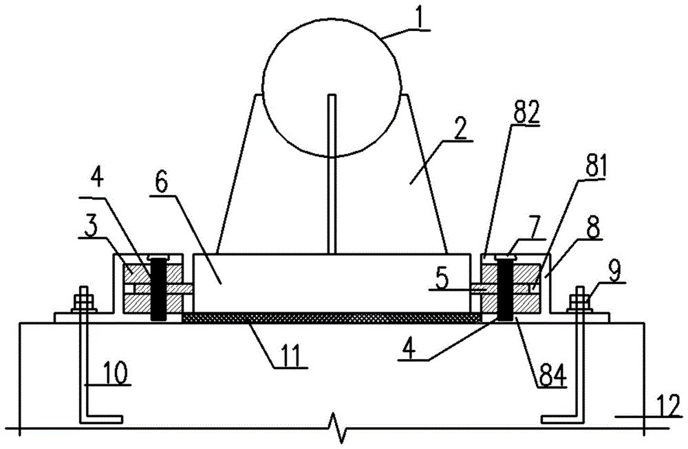 用于大跨度空间结构中的环形复合粘弹性阻尼支座的制作方法