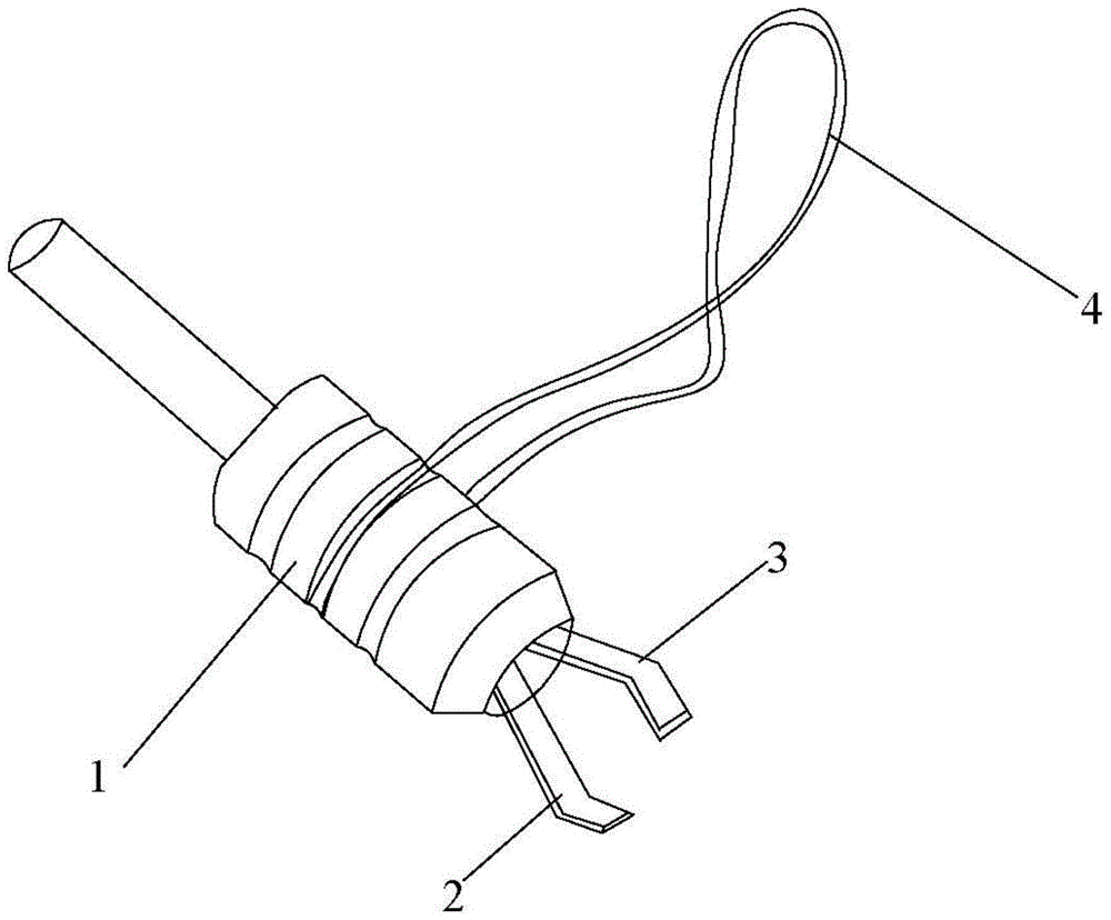 一种带弹性线圈的钛夹的制作方法