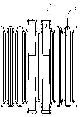 一种中空长方体型与环形圆柱体型嵌段波纹管的制作方法