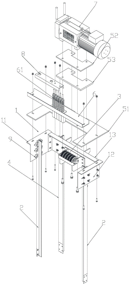 组合式钢带电梯承重装置的制作方法