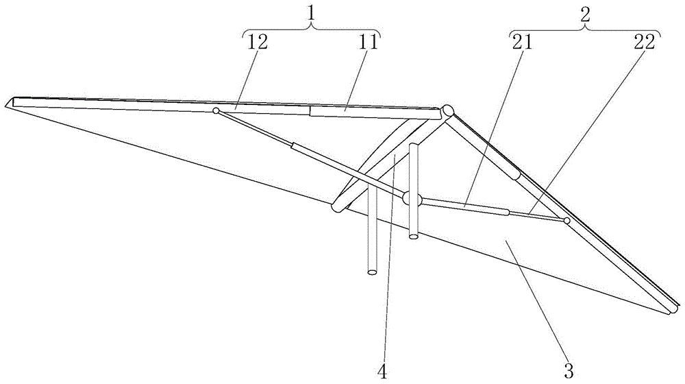 折叠式动力伞架及动力伞的制作方法