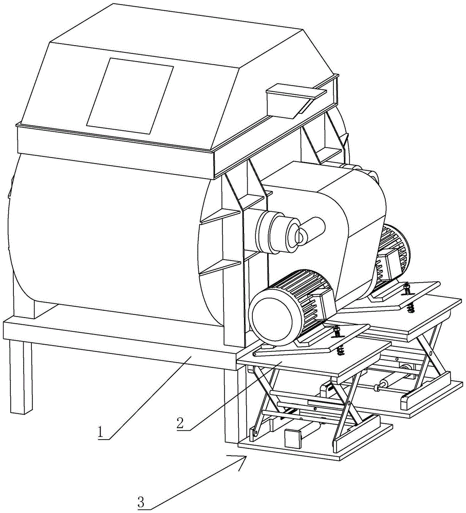 一种混凝土搅拌站搅拌机的减速电机的安装座的制作方法