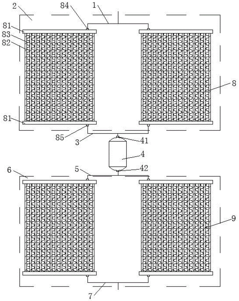 一种二次冷凝型分体式客车空调冷凝系统的制作方法