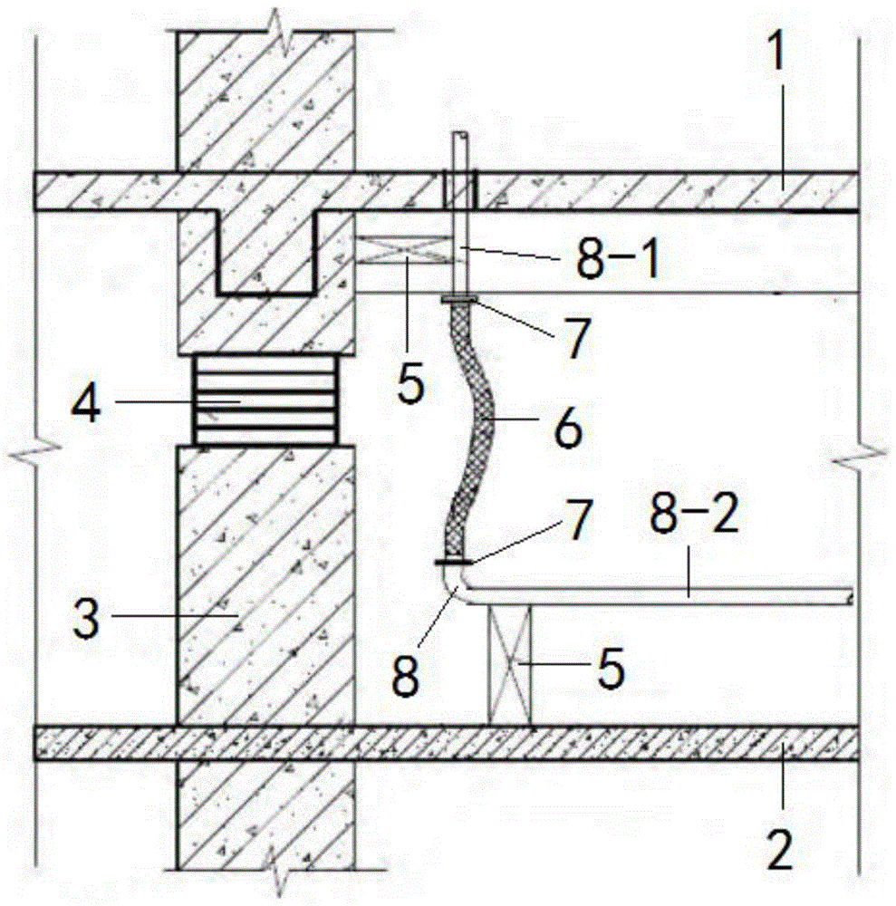 一种给排水出户管道竖向隔震节点结构的制作方法