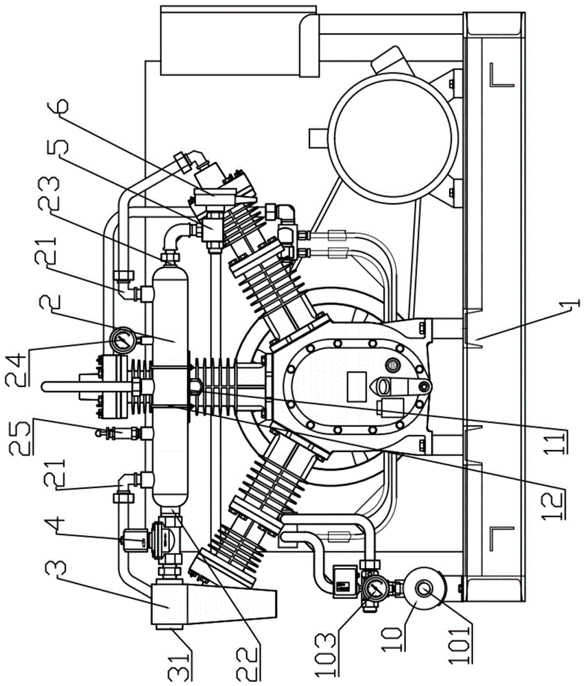 一种往复活塞式增压空气压缩机的精确节能控制进气系统的制作方法