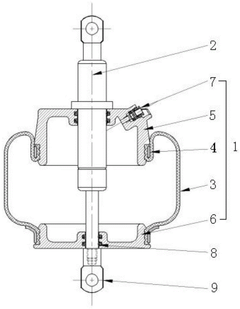 一体式自带阻尼座椅空气弹簧的制作方法