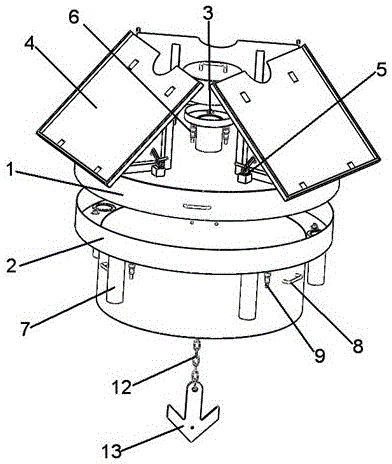 一种基于光伏供电的易拆卸水质在线监测浮标装置的制作方法