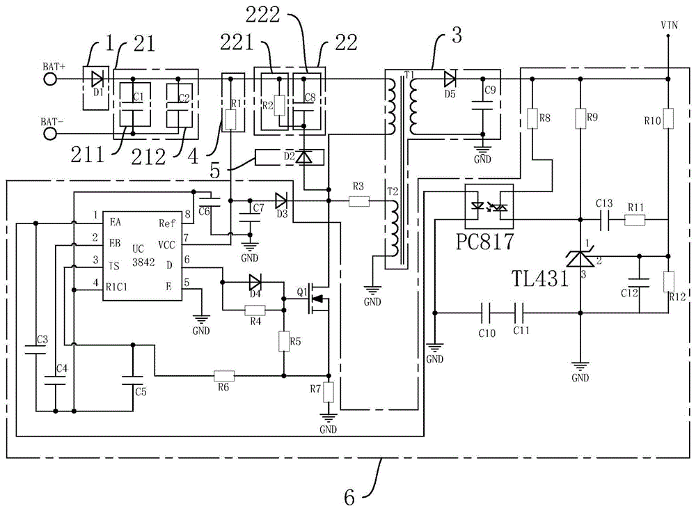 一种电梯光幕用隔离电源的制作方法