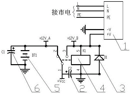 一种电池与开关电源供电自动切换电路的制作方法