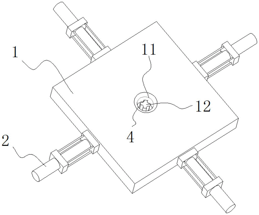 一种管口四面压凹工装的制作方法