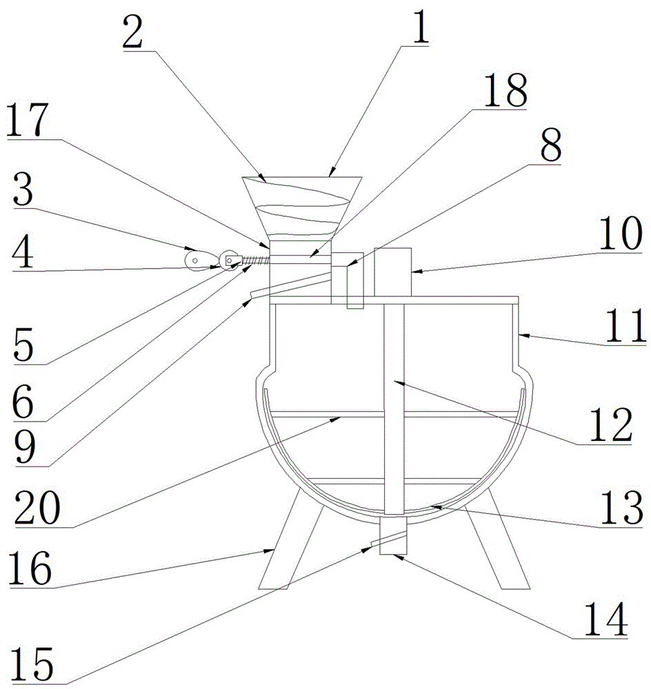 一种艾叶翻炒设备的制作方法