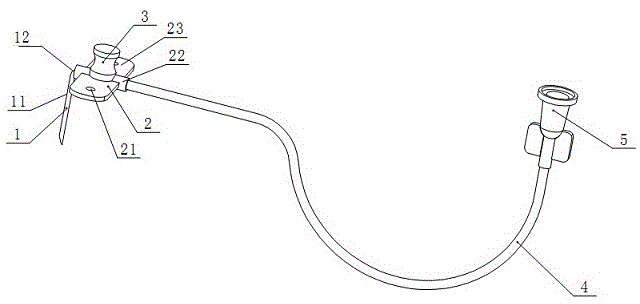 颅脑ommaya囊穿刺引流固定装置的制作方法