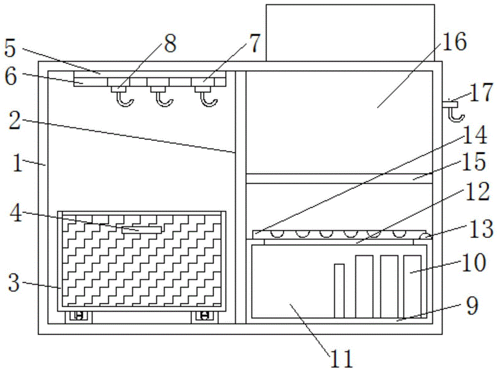 一种防丢体育器材收纳柜体的制作方法