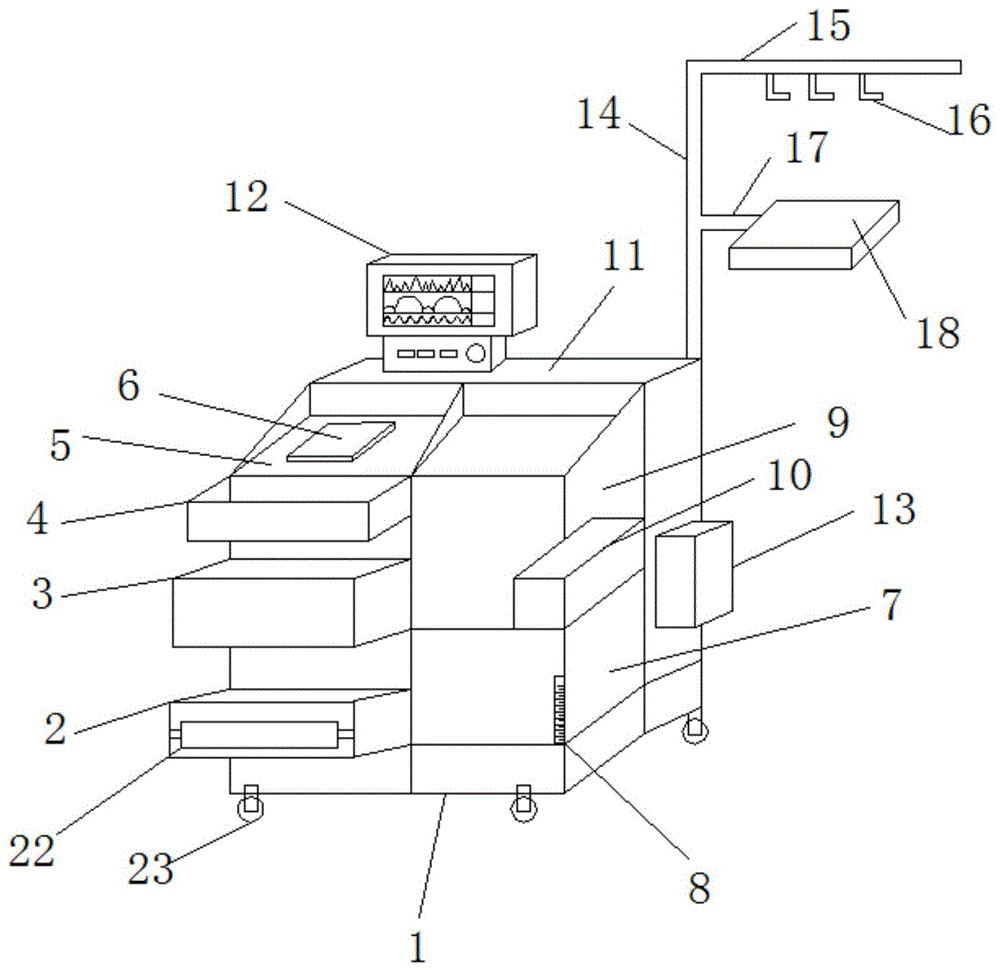 一种肝胆外科手术室用工具车的制作方法