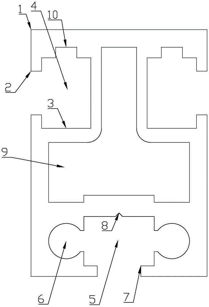 铝框中后侧边的立柱的制作方法