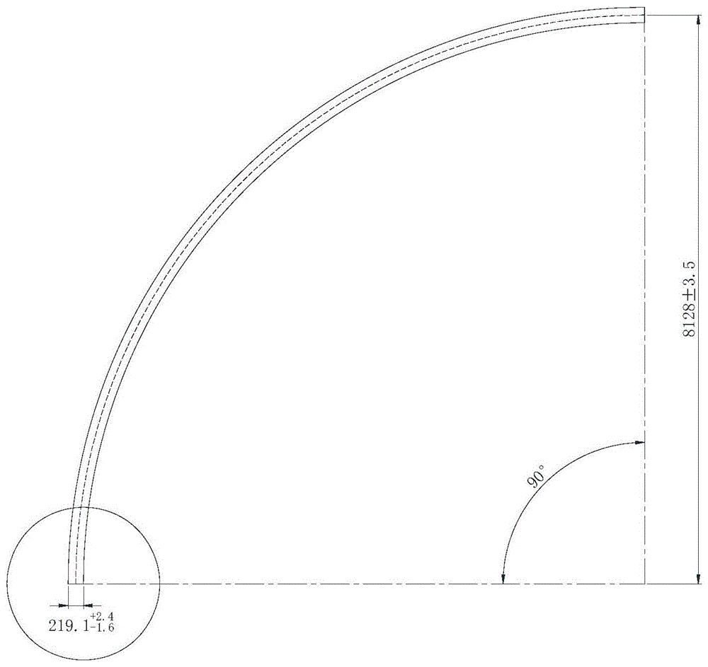 一种大曲率半径弯管弯制模具的制作方法