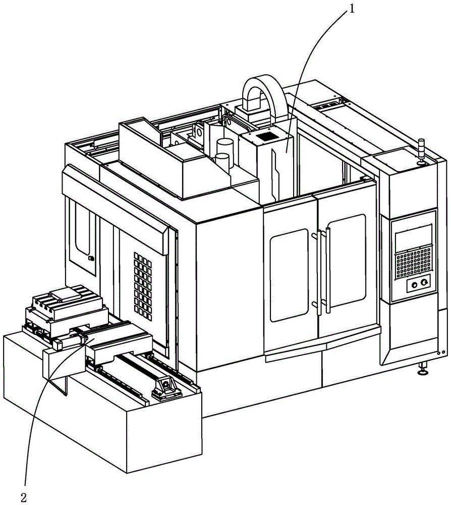 高精准对接外部装夹推送平台的加工中心的制作方法