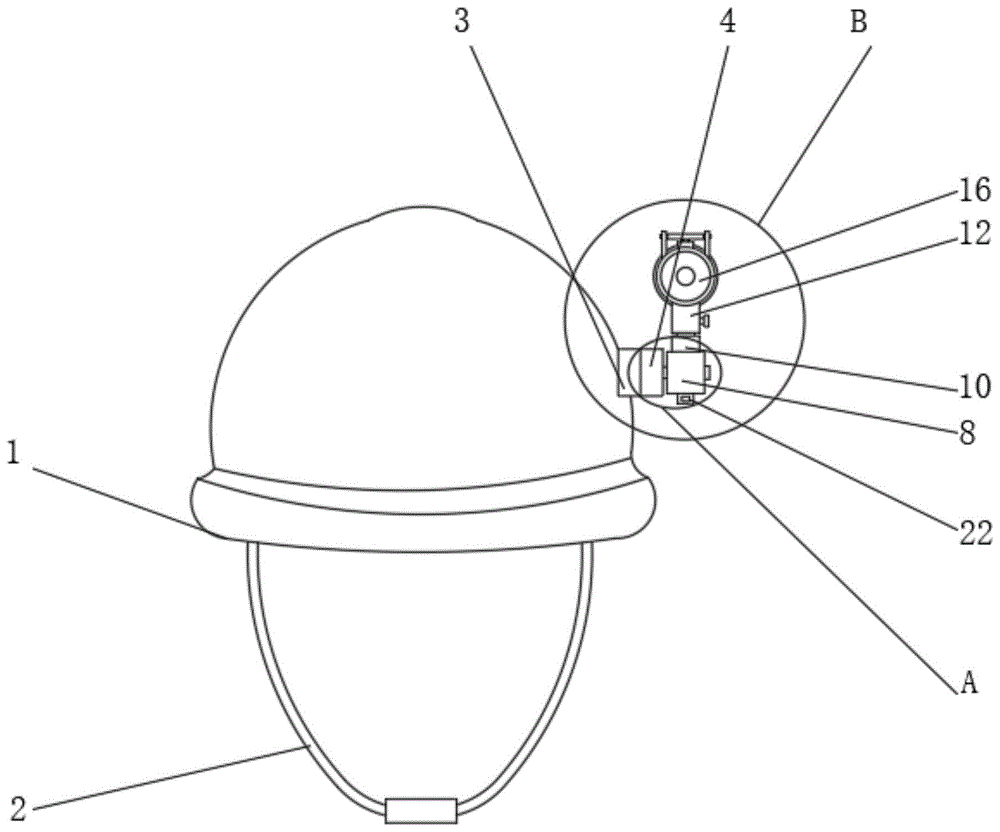 一种电梯井道教学用安全帽摄像头固定结构的制作方法