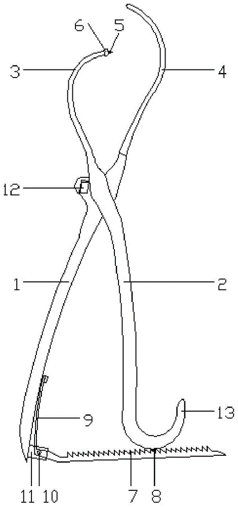 股骨粗隆间骨折经皮钳夹复位钳的制作方法