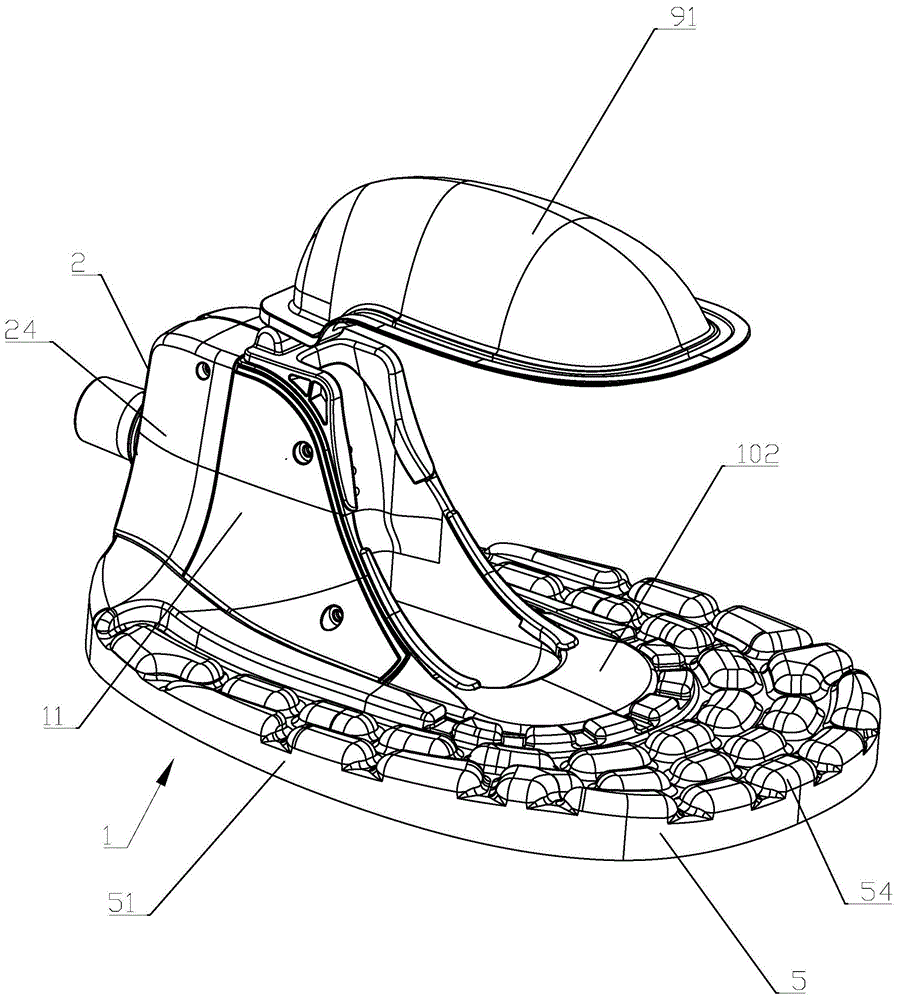 一种用于护理机的可穿戴式工作头及护理机的制作方法