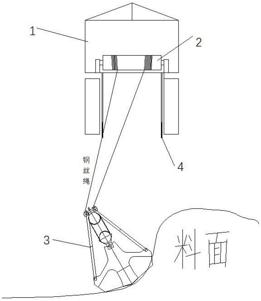 一种无人抓斗行车钢丝绳纠偏装置的制作方法