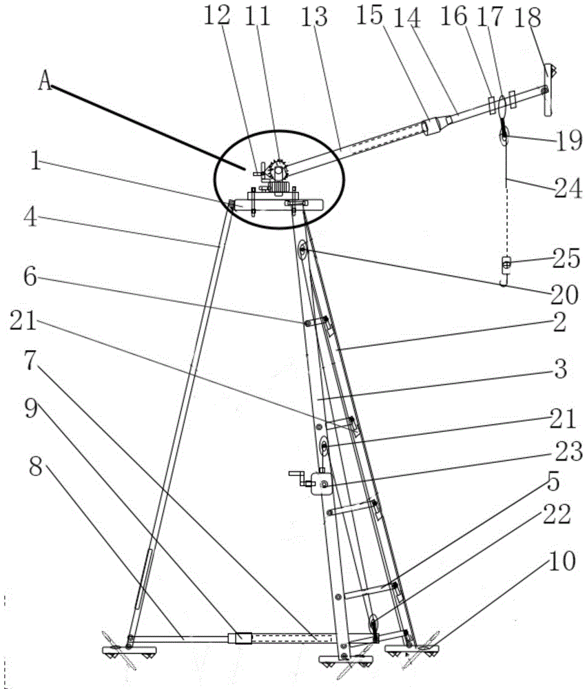 具有吊装功能的三角梯的制作方法