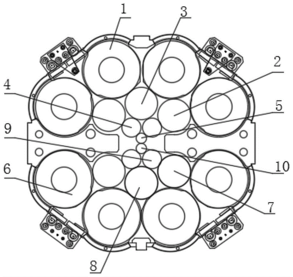 一种具有负凸度惰辊的森吉米尔二十辊轧机的辊型结构的制作方法
