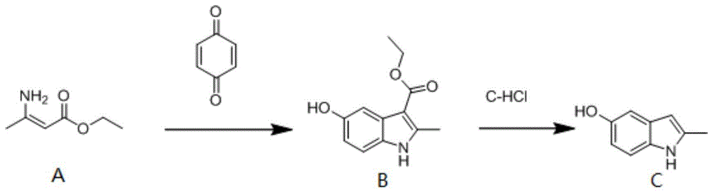 一种2-甲基-5-羟基吲哚的制备方法与流程