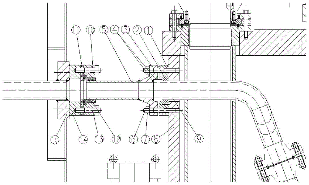 一种水泵水轮机管路伸缩节结构的制作方法