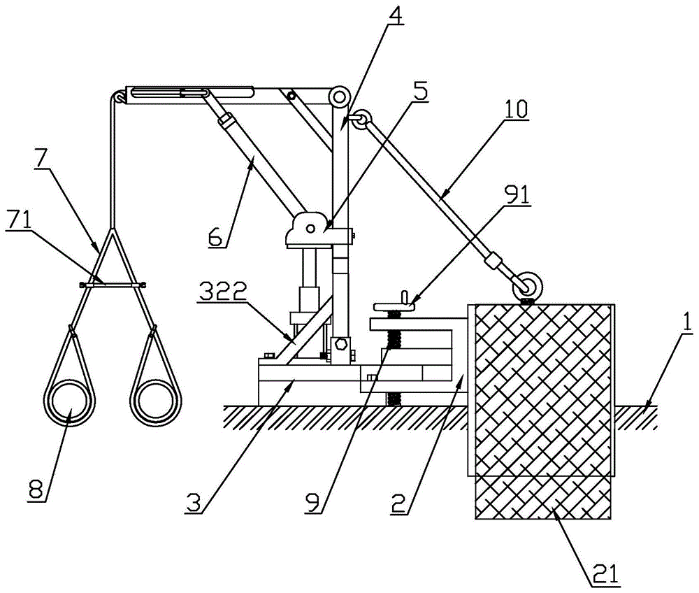 一种地下管道临时迁建的吊架的制作方法