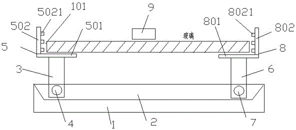 一种用于生产玻璃的挤压配重弯曲型弯折装置的制作方法