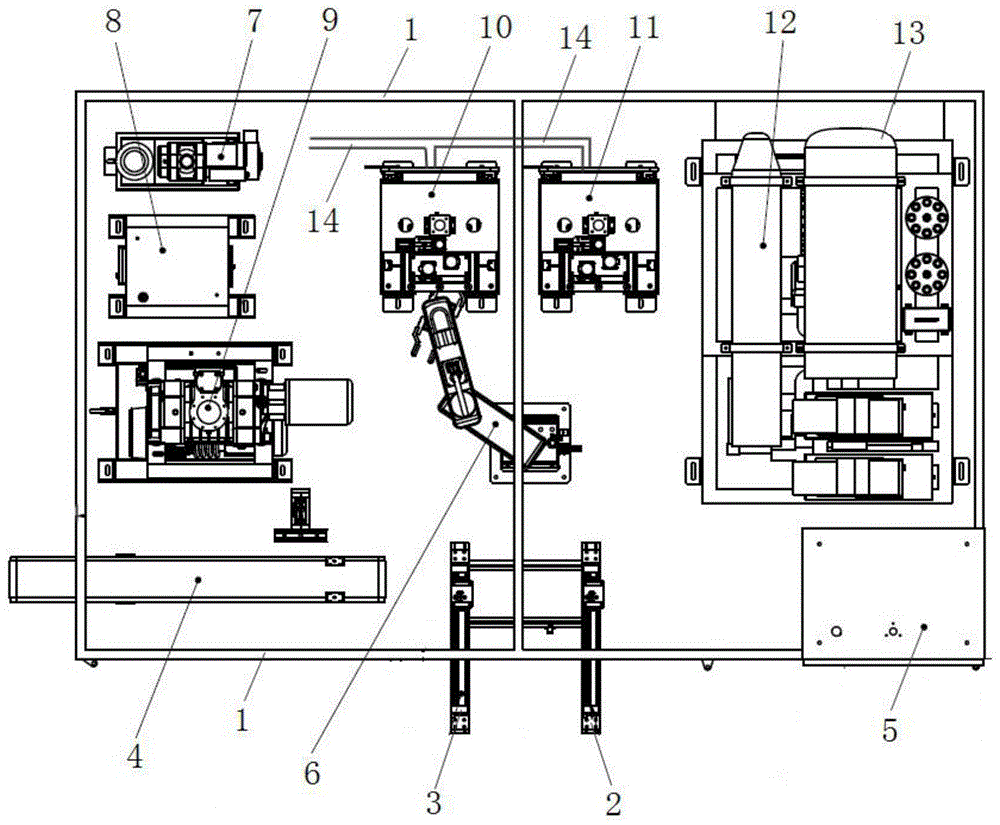 电池冷却器自动氦检装置的制作方法