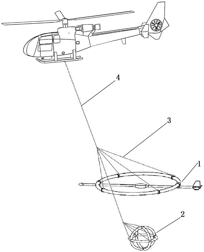 一种用于无人直升机航空电磁法发射接收设备的吊挂装置的制作方法