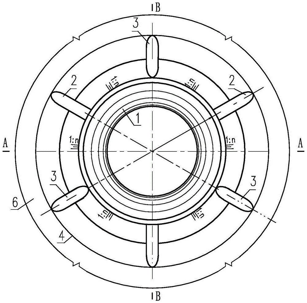 一种具有导流墩的环形溢流堰的制作方法