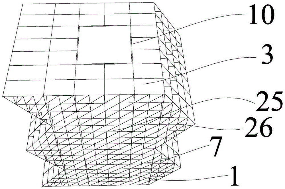 一种剪力墙-混凝土桁架悬挑式建筑的制作方法