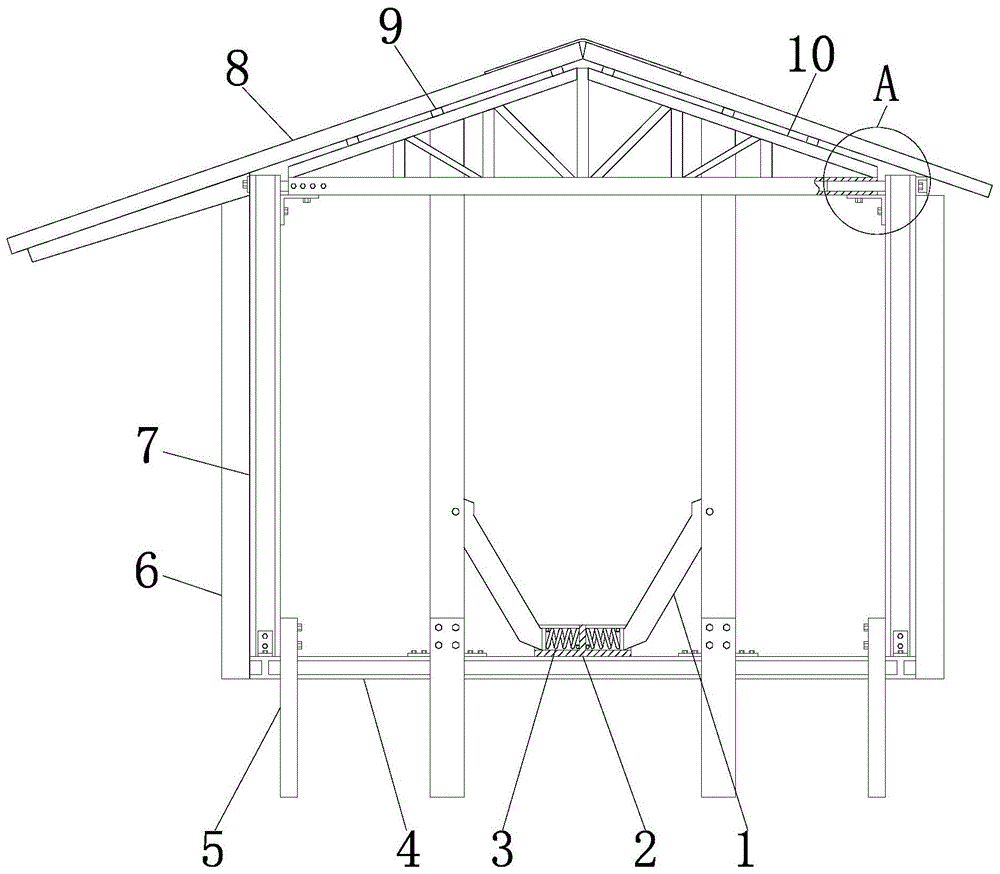 一种防震的钢结构活动板房的制作方法