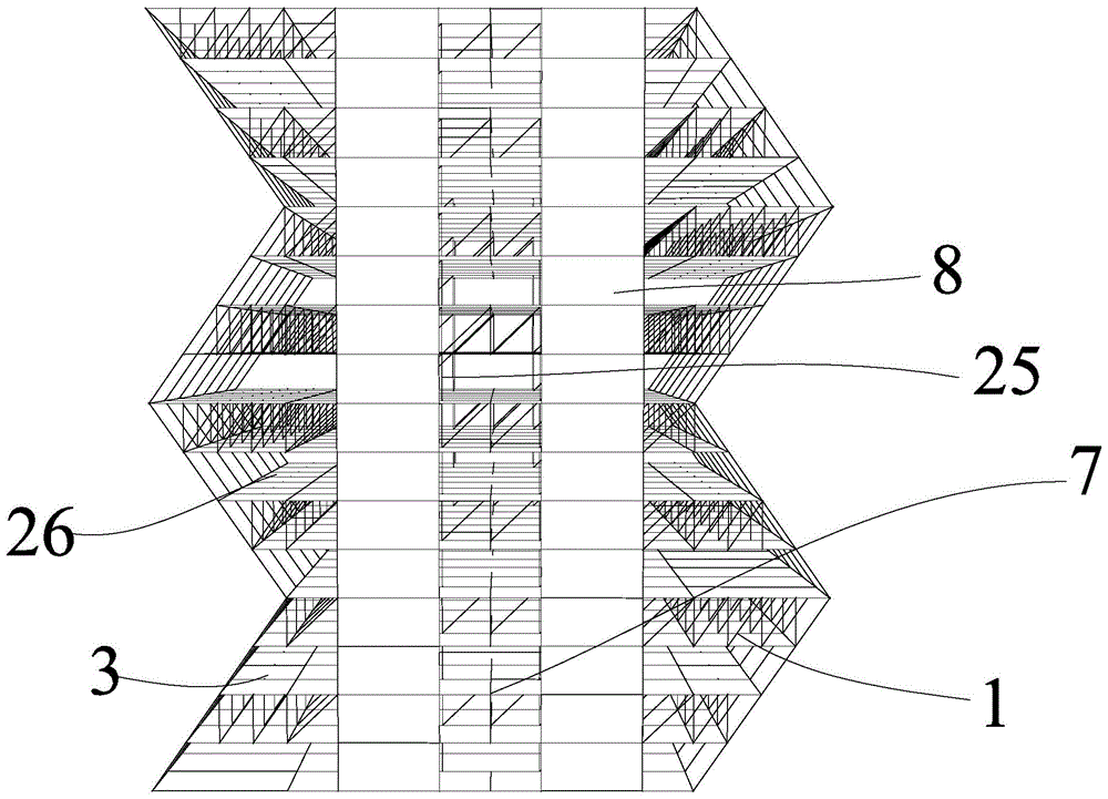 一种隔层悬挑混凝土桁架式建筑的制作方法