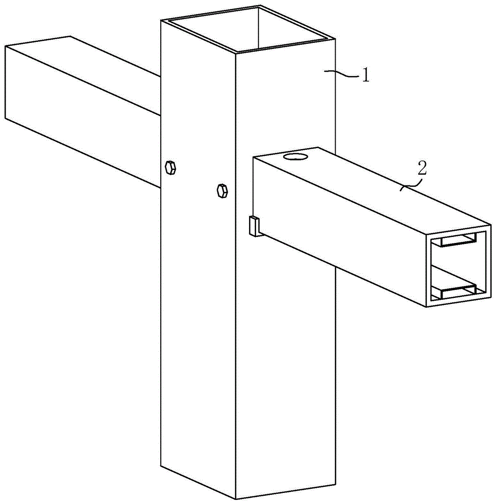 一种玻璃幕墙横梁与立柱连接结构的制作方法