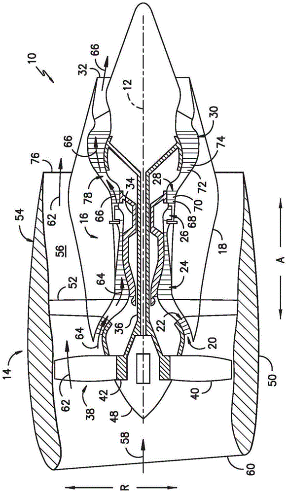 用于翼型件的套环支撑组件的制作方法