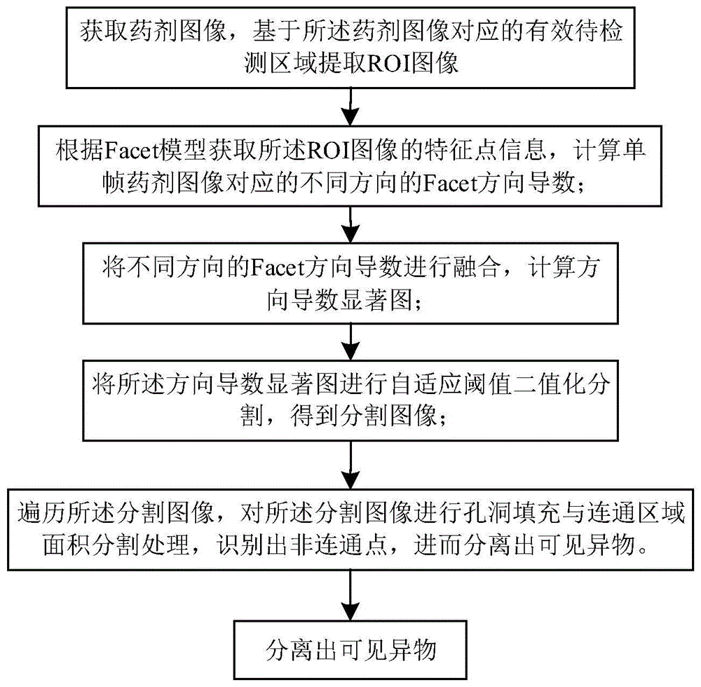 基于Facet方向导数的药液异物检测方法及系统与流程