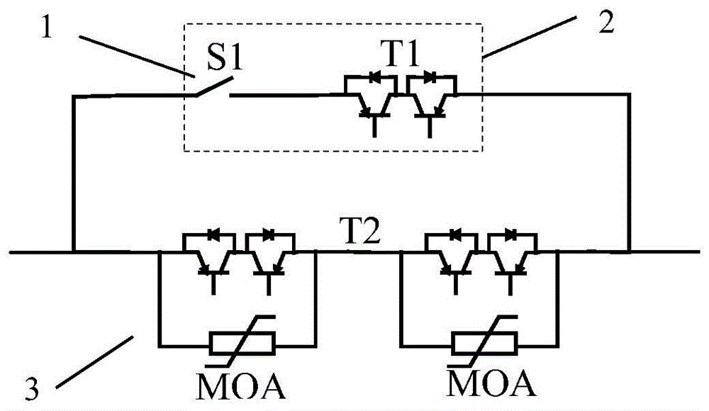 一种基于LC缓冲限流电路的混合式直流断路器的制作方法