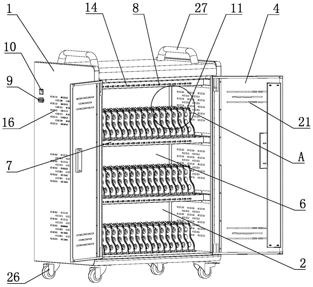 一种平板电脑低压充电柜的制作方法