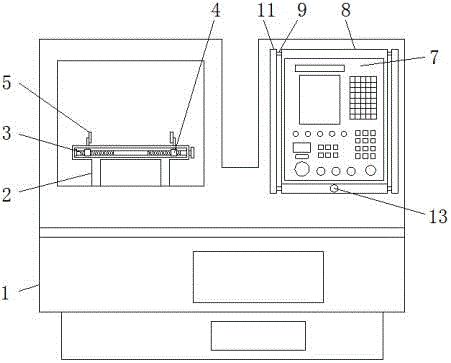 一种可对操作显示区域进行防护的精密机床的制作方法