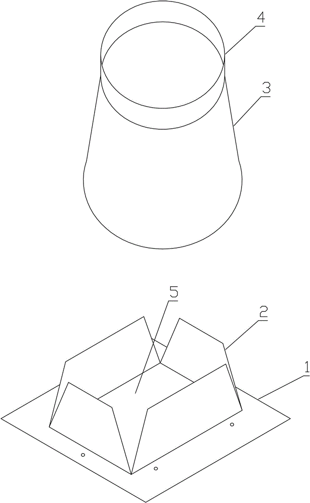 方转圆接头的制作方法