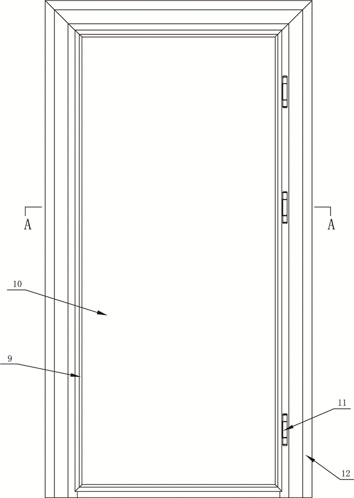 门板整体包边结构的防盗门的制作方法