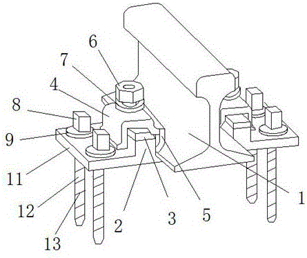 一种铁轨和桥梁连接处的固定装置的制作方法