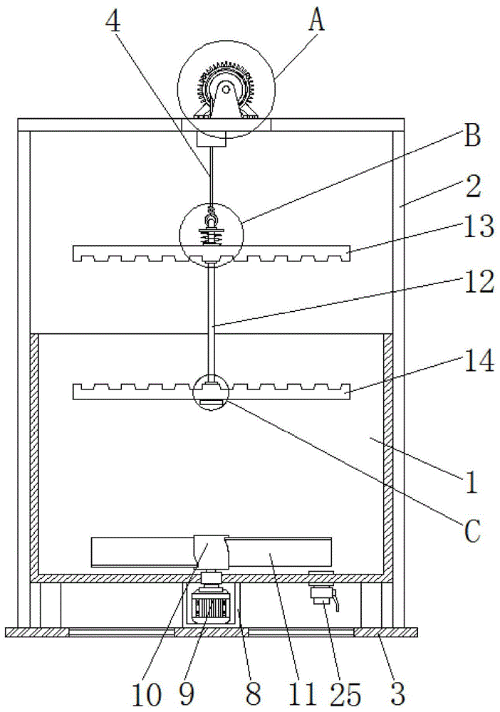 一种用于土建工程的建筑材料浸湿装置的制作方法